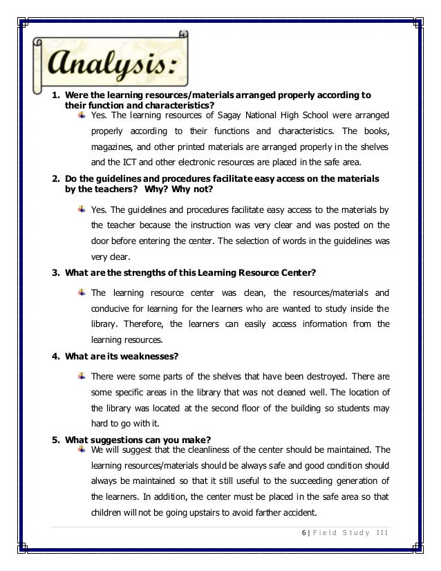 what are the strength of learning resource center what are the strength of learning resource center